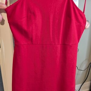 Lulu's Strapless Red Dress